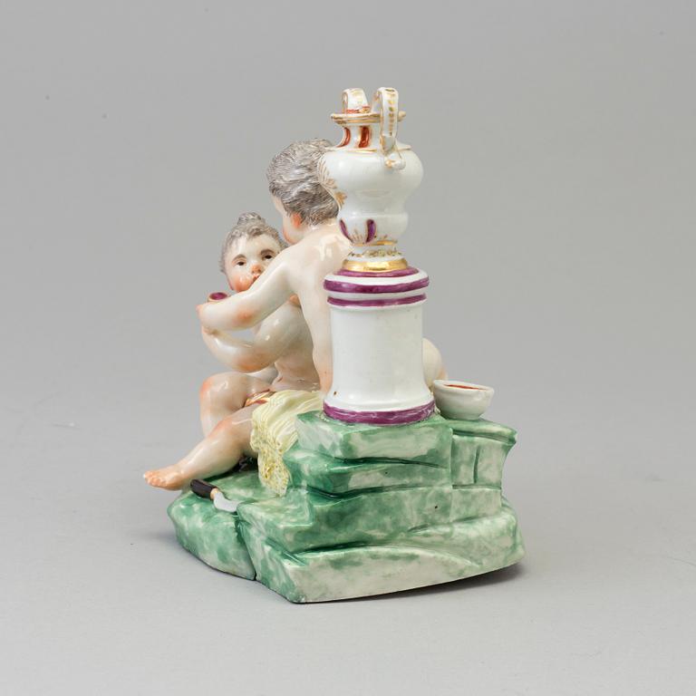 A allegorical figure group, unmarked, presumably Ludwigsburg, Germany, 19th Century.
