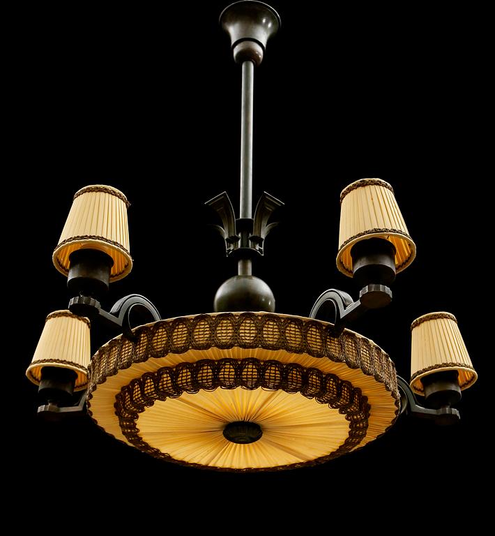 TAKLAMPA, art déco, 1900-talets första hälft. Höjd 83 cm.