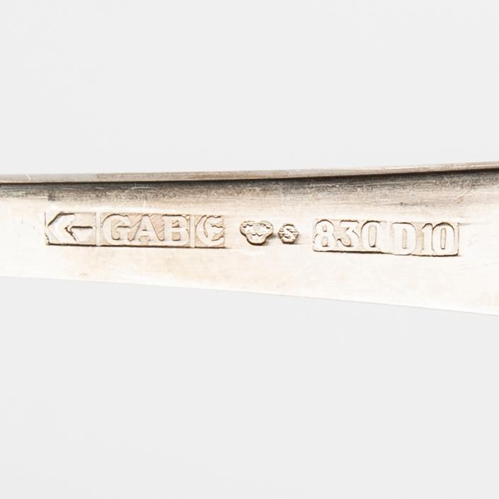 Jacob Ängman, Cutlery service, 85 pieces, "Rosenholm", CG Hallberg, Stockholm.