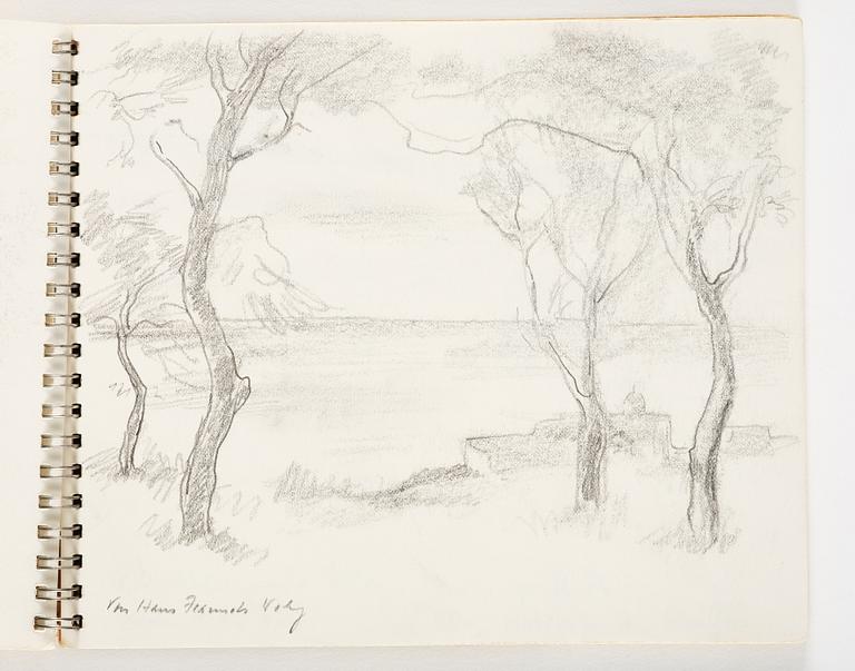 Lotte Laserstein, 4 skissböcker med blyertsteckningar.