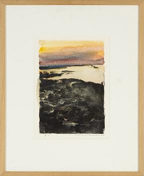 Lars Lerin, watercolour, signed and dated 2020.