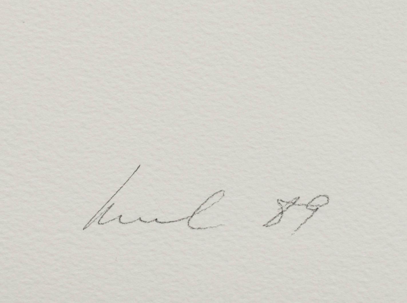 RAUL MEEL, färgserigrafi med konstnärens handavtryck direkt på pappret, signerad -89 och numrerad 20/60.