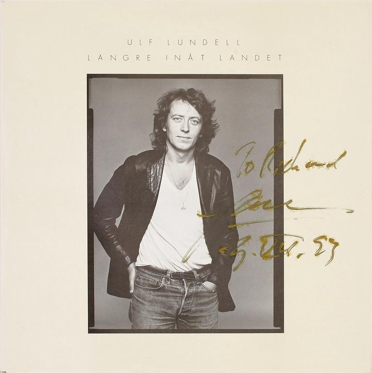 SIGNERAT SKIVOMSLAG, Vinyl, Ulf Lundell.