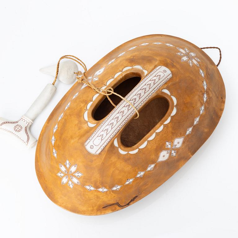 Anders Sunna, Drum, Goavddis, signed and dated year 2000.