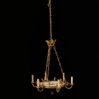 A ceiling lamp from the first half of the 20th century, probably from France.