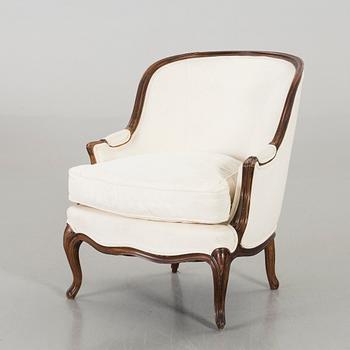 BERGÈRE/FÅTÖLJ Louis XV-stil 18/1900-tal.