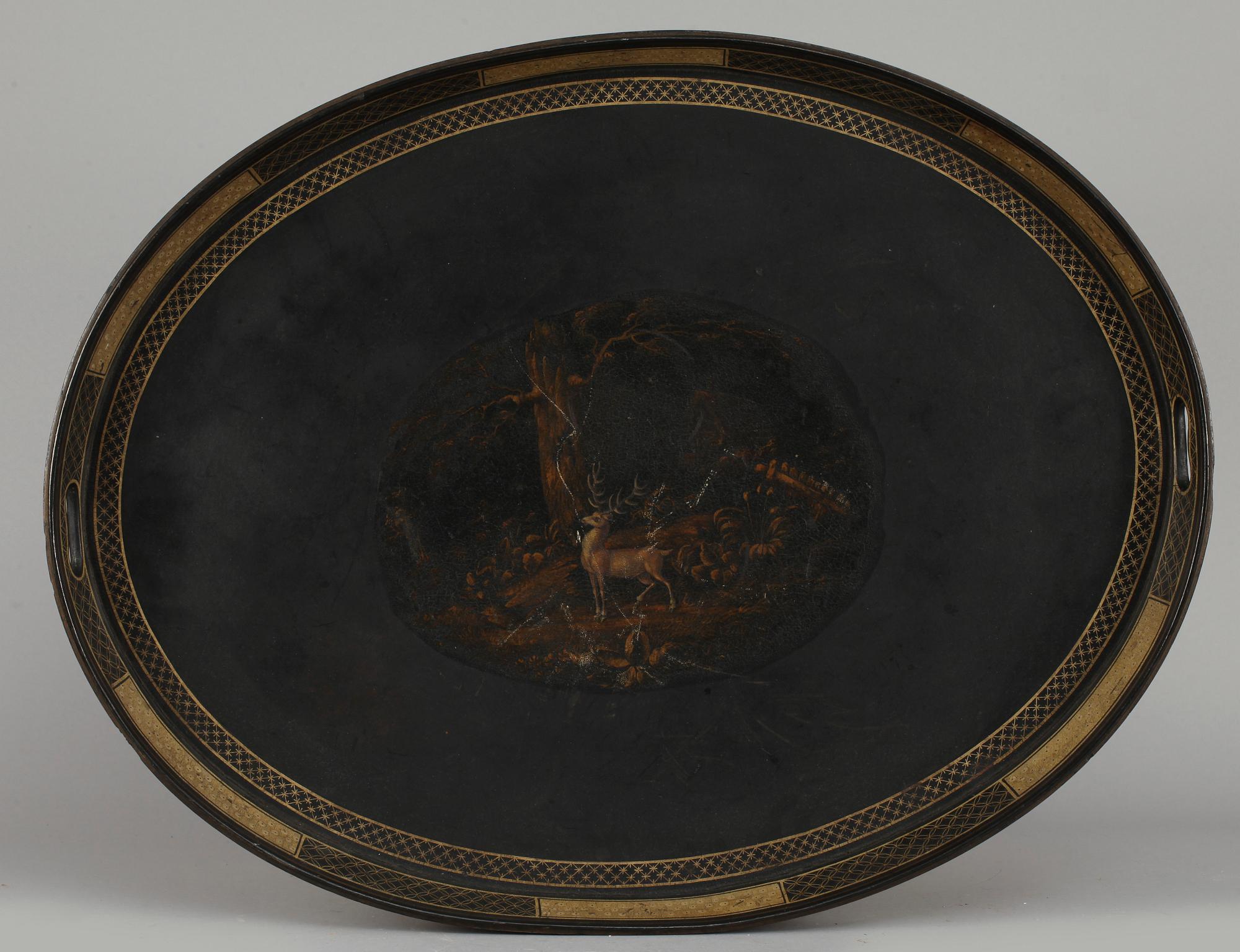 BRICKA, papier maché. 1800-talets slut.