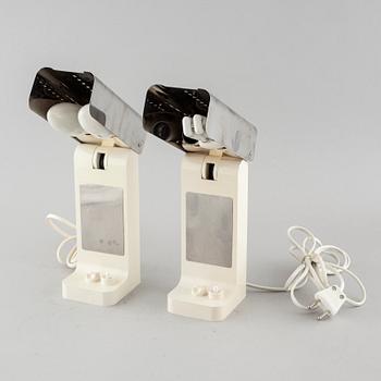 A pair of "Vademecum" table lamps, designed by Joe Colombo for Kartell, 1960/70s.