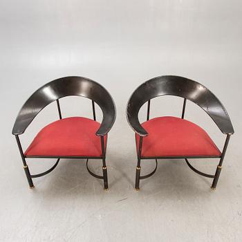 Armchairs / armchairs, probably Italy, a pair, second half of the 20th century.