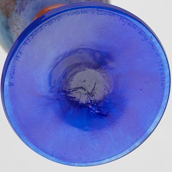 Kjell Engman, two glass cups, Kosta Boda.