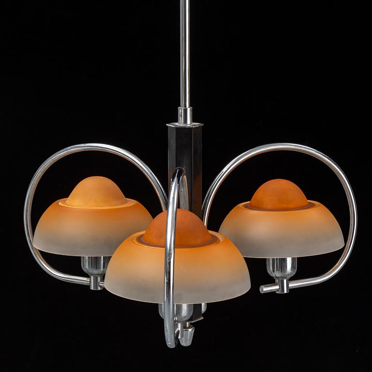 A 1930s art déco ceiling light.