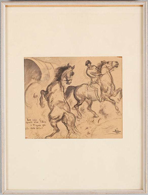 ACKE ÅSLUND, tusch, signerad och daterad 1926.