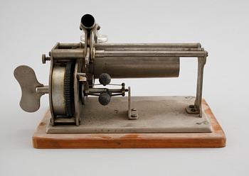 Two phonographs from Graphophone in New York, around the year 1900.