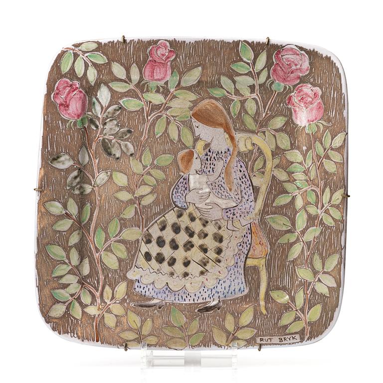 Rut Bryk, a ceramic wall relief, Arabia, Finland 1940's.