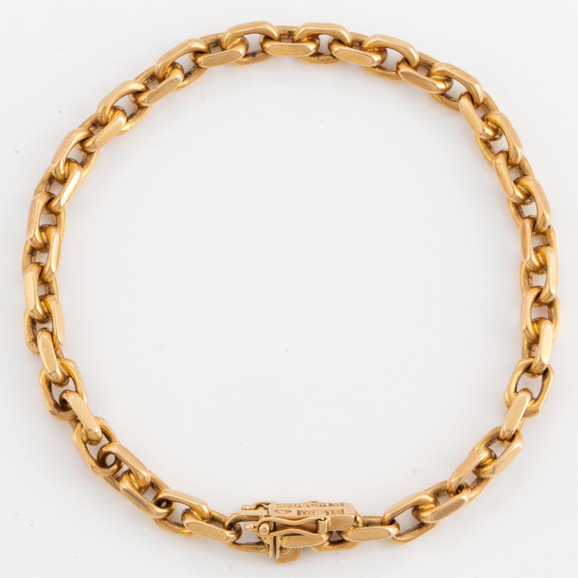 ARMBAND, 18K guld, ankarlänk.