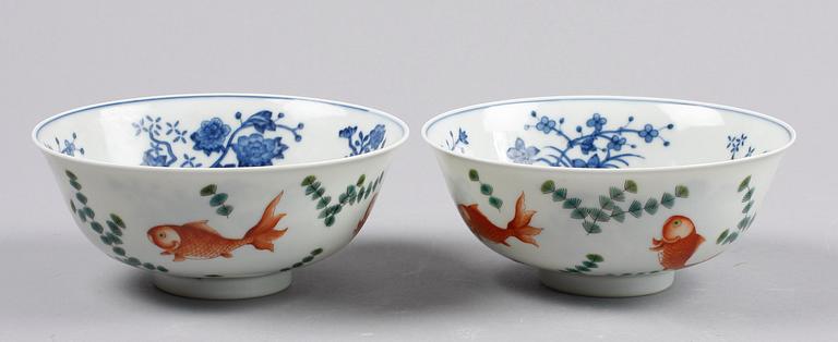 SKÅLAR, ett par, porslin, Kina, 1900-tal.
