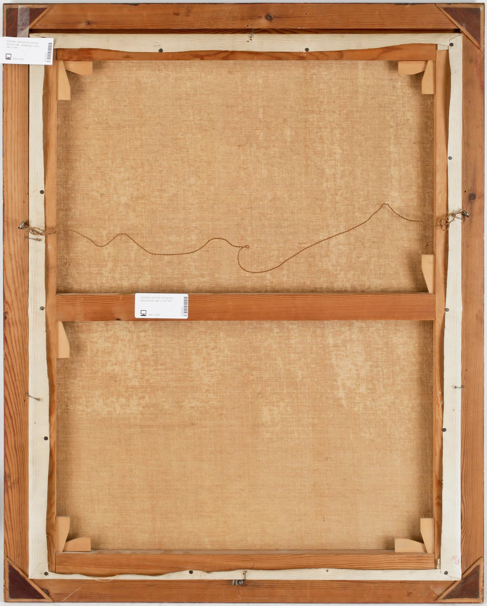 ANTON GENBERG, olja på duk, sign o dat 1927.