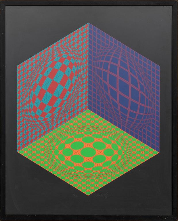 Victor Vasarely, Colour serigraph, untitled.