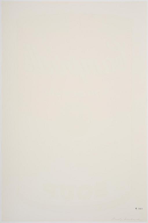 Andy Warhol, "Campbells soup Beef Consommé".