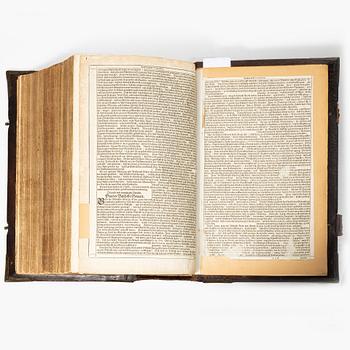 Biblia, Nürnberg 1662, med vackert bemålade gravyrer.