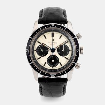 89. Universal Geneve, Aero-Compax, chronograph, ca 1965.