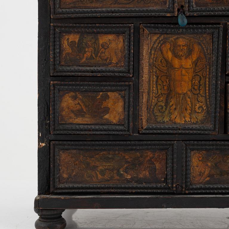 A South-German baroque ebonized miniature collector's cabinet, circa 1700.