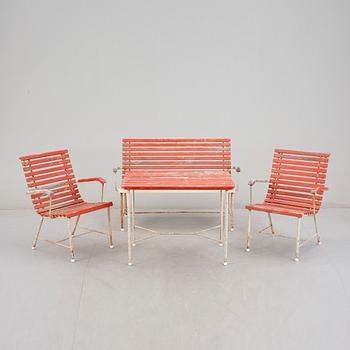 TRÄDGÅRDSGRUPP, 4 delar, 1950-tal.