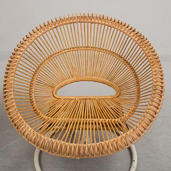 A pair of 'Rondo' rattan easy chairs from Göte-Möbler AB, 1960's.