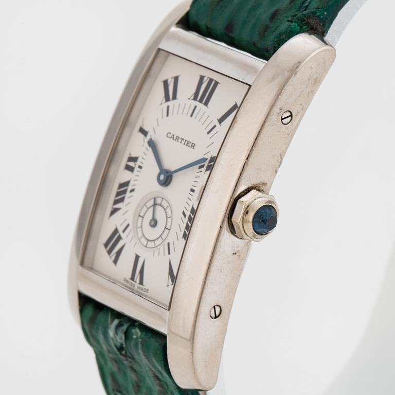 CARTIER, Tank Americaine, armbandsur, 23.5 x 41 mm.