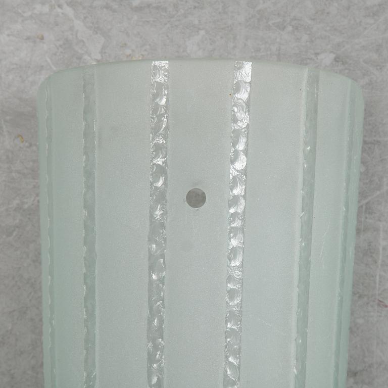 Glass shades for wall sconces, mid 20th century.