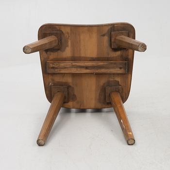 Göran Malmvall, dining table with 4 chairs, Svensk Fur, second half of the 20th century.