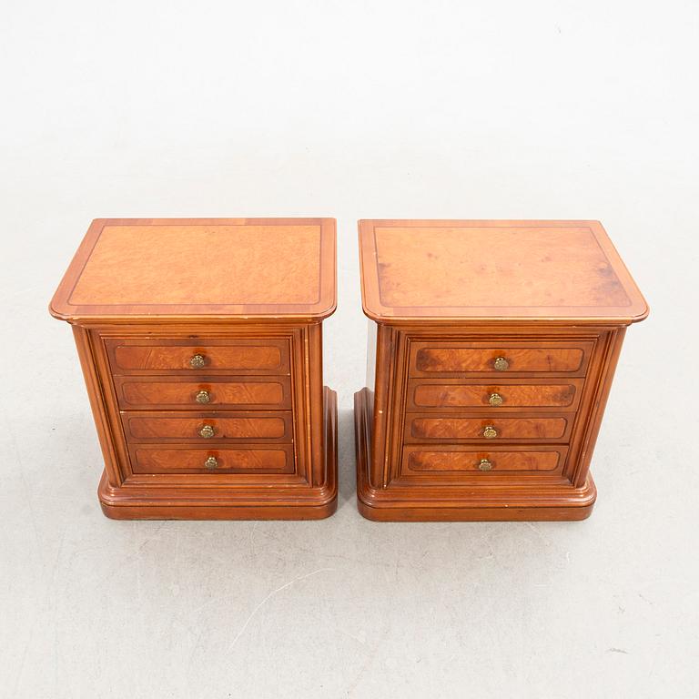 Nightstands, a pair, later part of the 20th century.