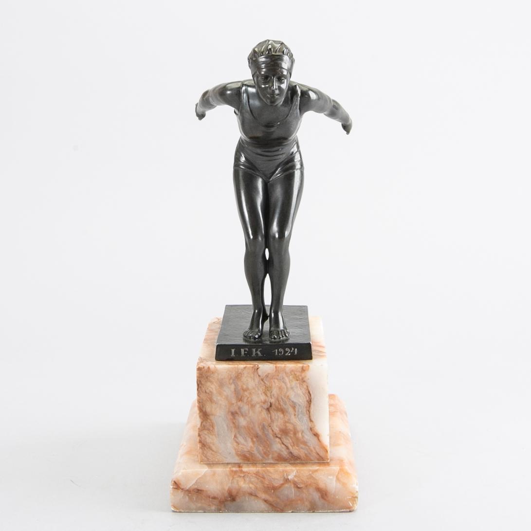 CARIN NILSON, attributed to, sculpture, bronze.