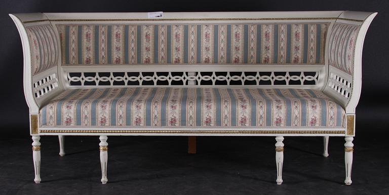 SALONGSGRUPP, 6 delar, gustaviansk stil, 1900-tal.