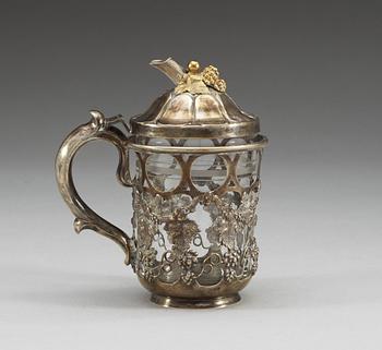 TEGLASHÅLLARE, silver. Sasikov, Moskva 1879.