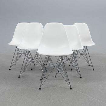 Charles & Ray Eames, chairs, 6 pcs, "Plastic chair DSR", Vitra, 2016.