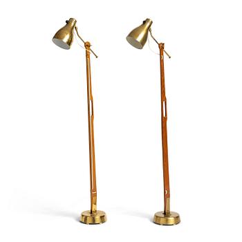 Hans Bergström, a pair of floor lamps model "544", ateljé Lyktan, Åhus, 1940s-50s.