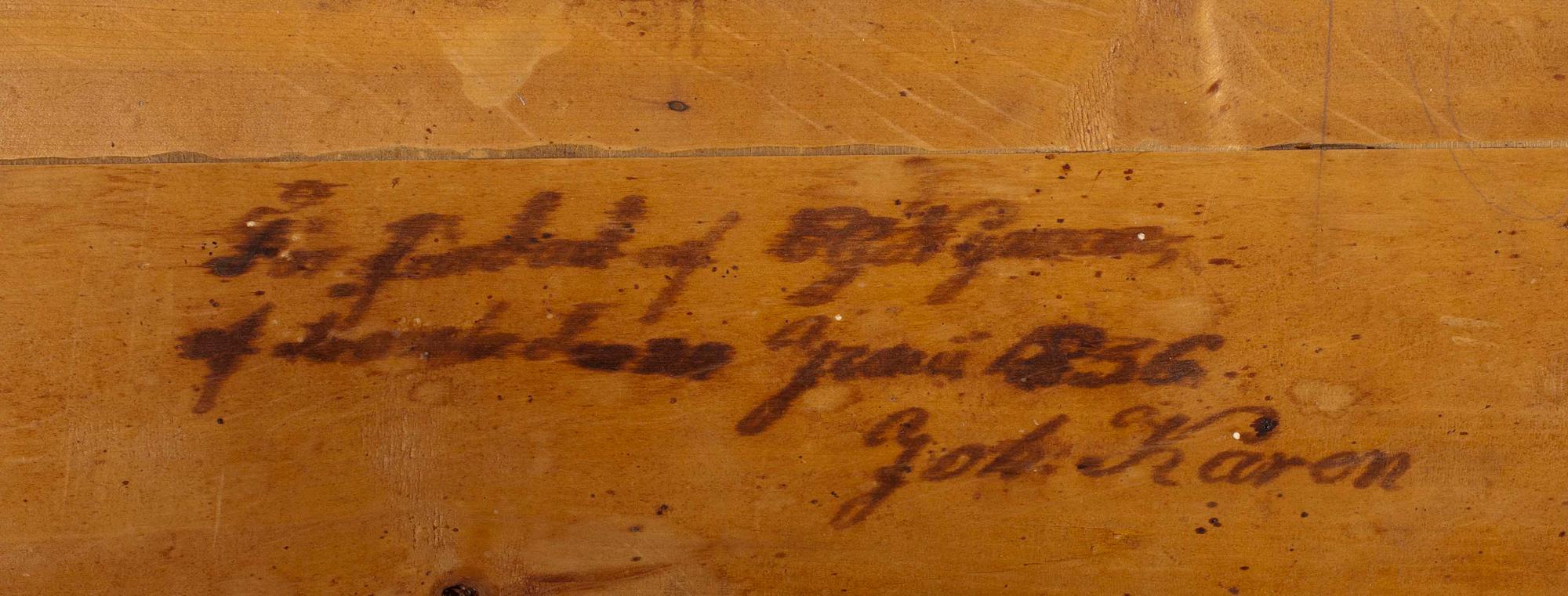 KONSOLBORD, björk, empire, dat. 1836.