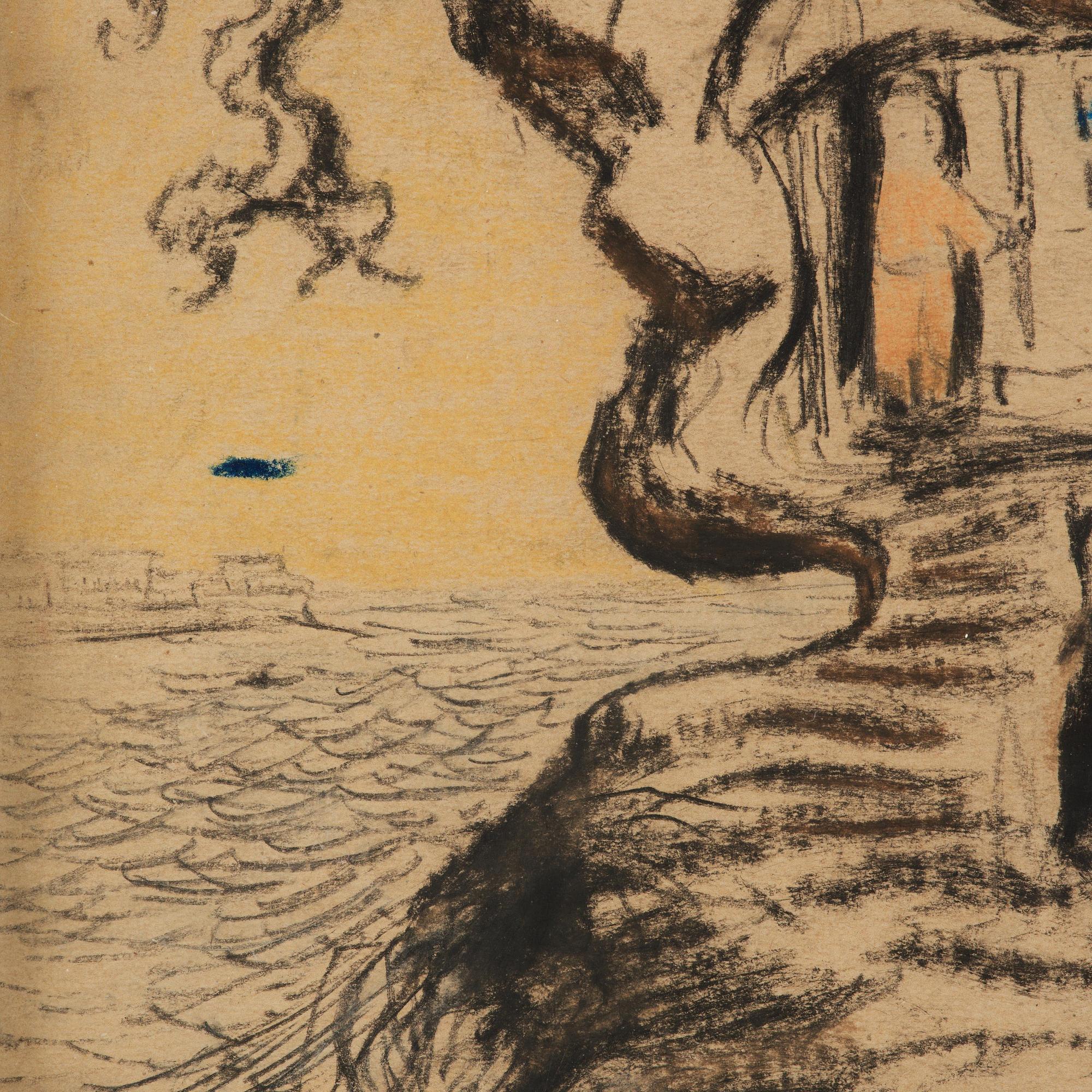 Carl Fredrik Hill, Treehouse with figure and animal.