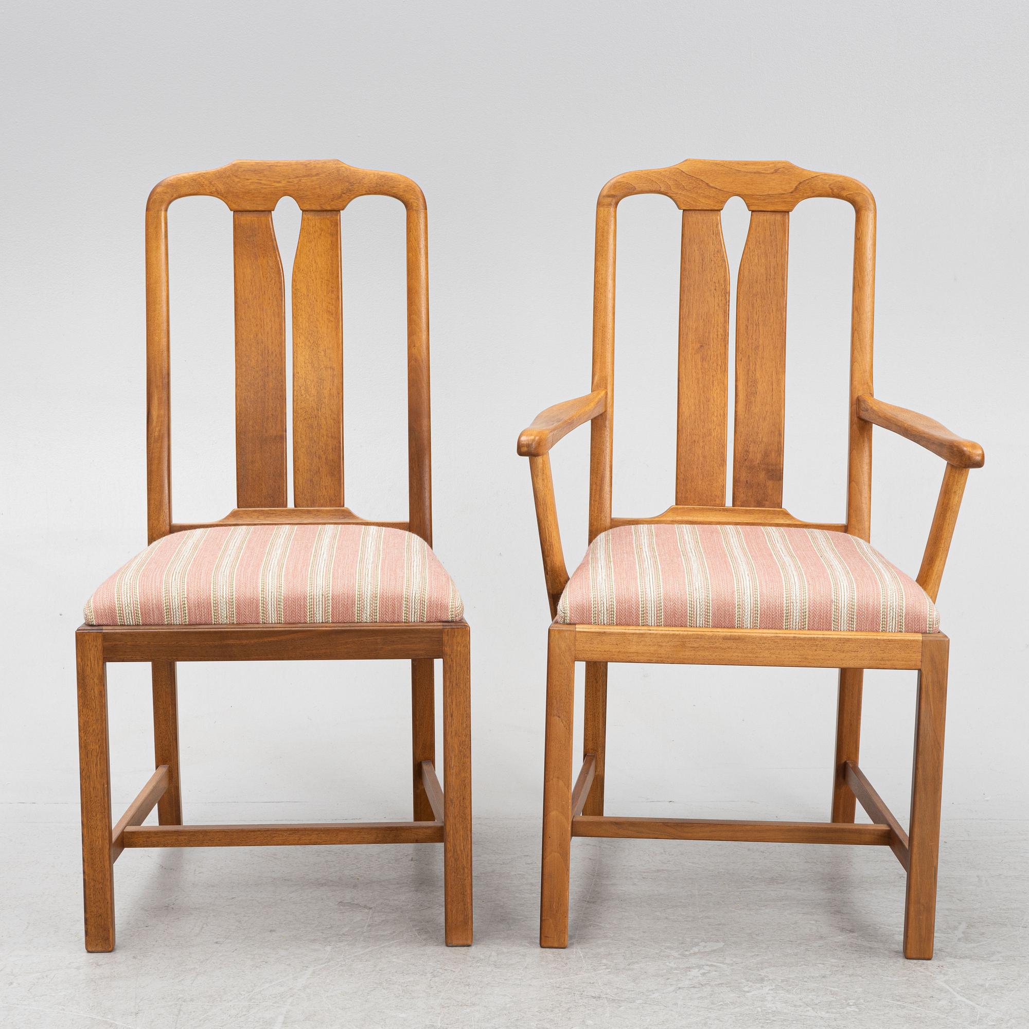 Carl Malmsten, matgrupp, 9 delar, "Ambassadör", Åfors Möbelfabrik.