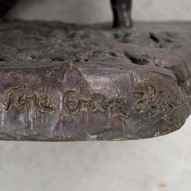 TORE ENAR HÖGLUND, sculpture, bronze. Signed and with foundry mark. Height 36 cm, length 59 cm.