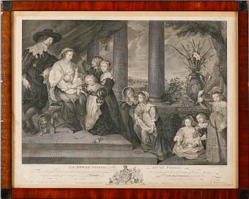 ANTONI VAN DYCK, efter, gravyr, 1700-tal.