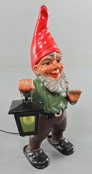 TOMTE med LYKTA, keramik, Heissner, 1900-talets andra hälft.