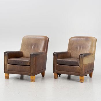 A pair of armchairs, late 20th Century.