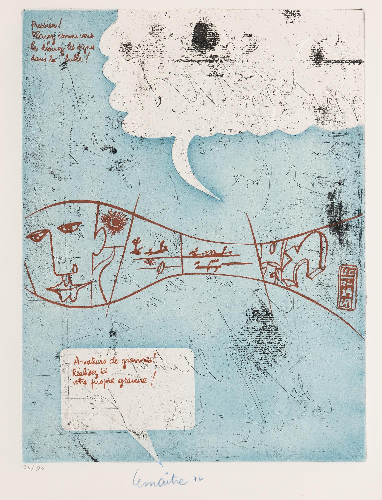 Folder with graphic prints by various artists "Les Hypergraphies".