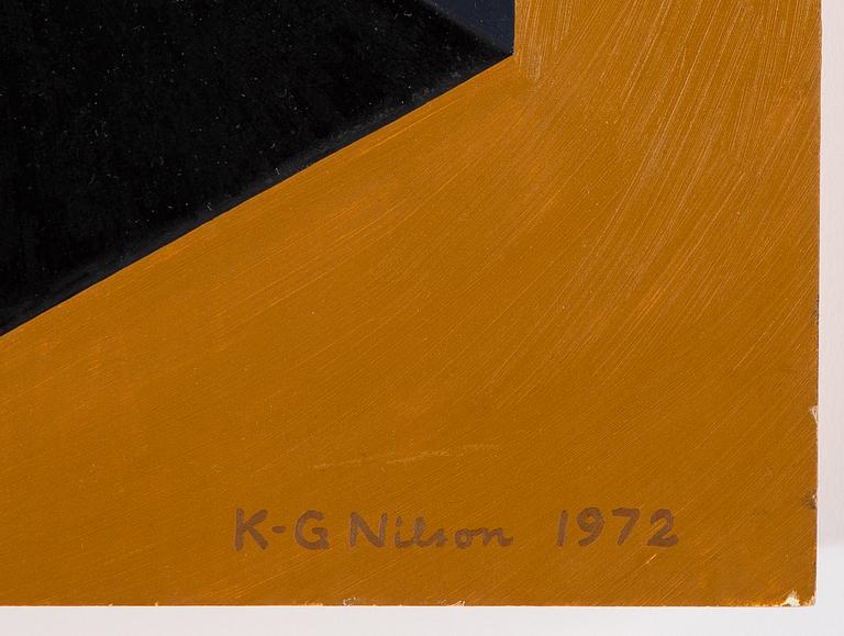 KG Nilson, olja på pannå, signerad och daterad 1972.