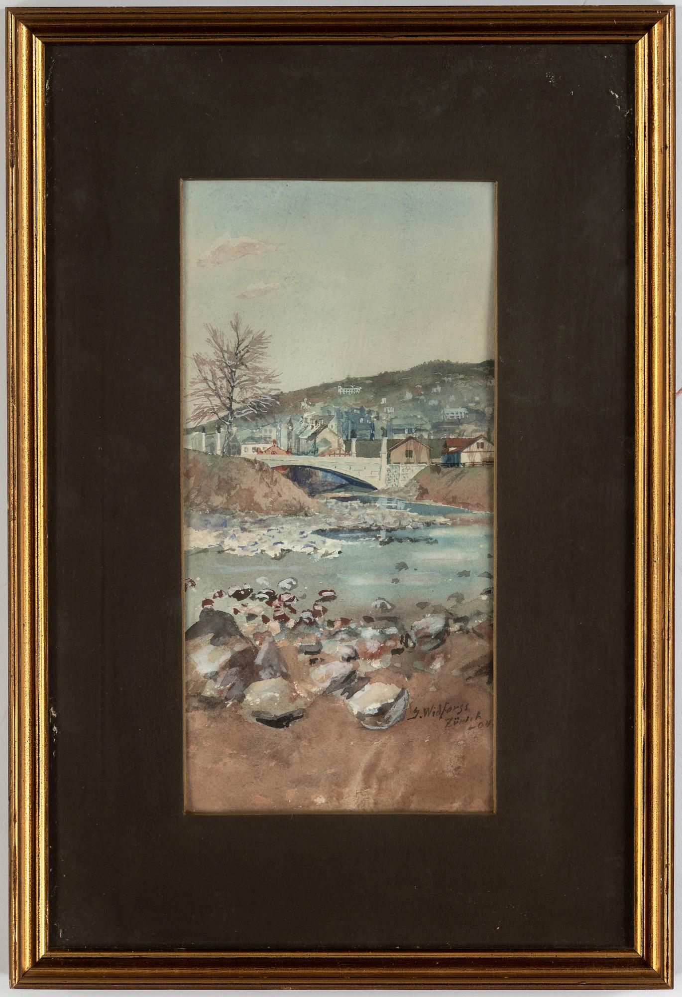 GUNNAR WIDFORSS, akvarell, signerad och daterad Zürich -04.