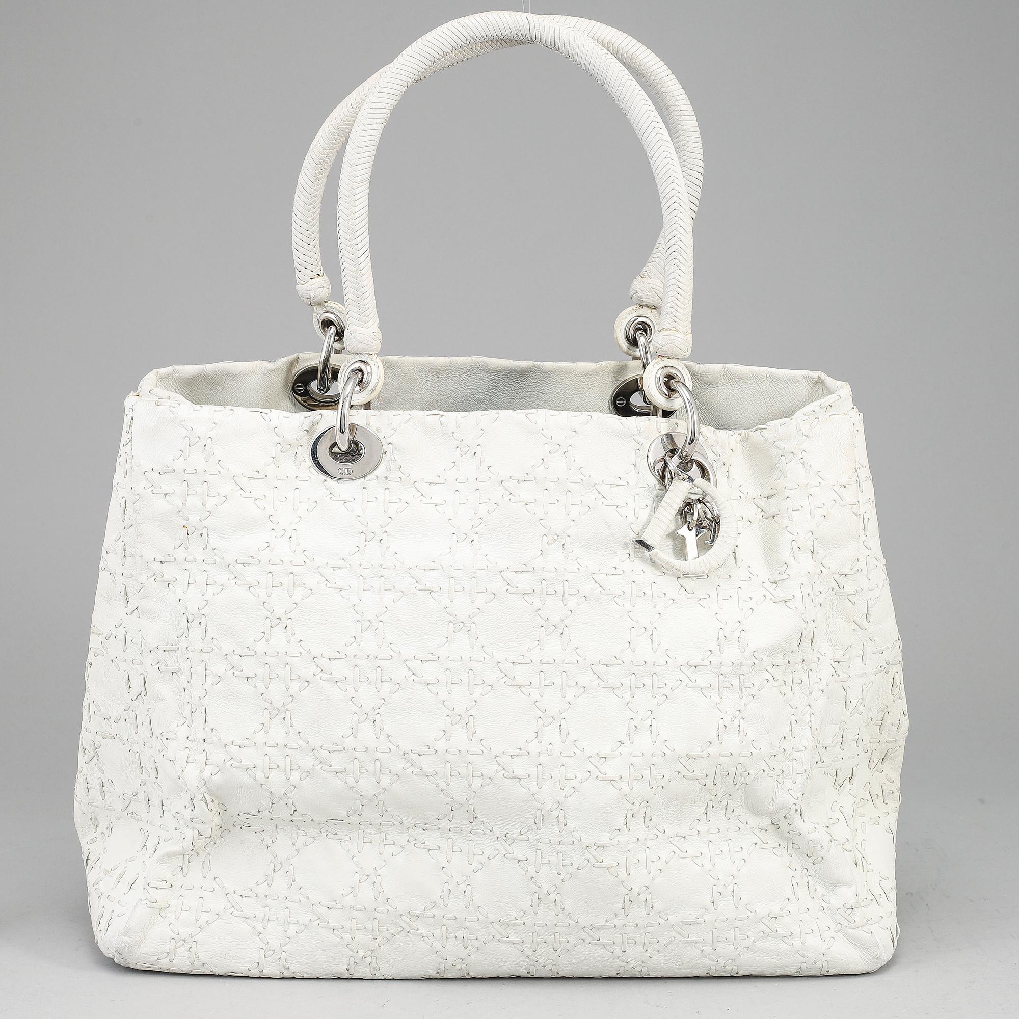 CHRISTIAN DIOR, 'Cannage Leather Tote Bag'.