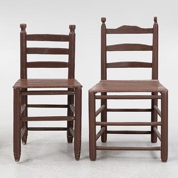 A set of ten Swedish ladder-back chairs, first part of the 19th century.