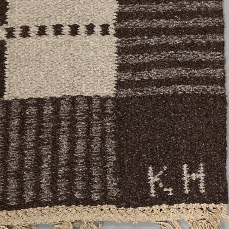 MATTA, rölakan, Klockaregårdens hemsljöd, signerad KH CR, 1900-talets andra hälft, 198 x 147 cm.